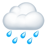 🌧️ Emoji Wolke mit Regen Apple iOS 14.2.