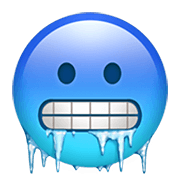 Émoji 🥶 Visage Bleu Et Froid sur Apple iOS 14.2.