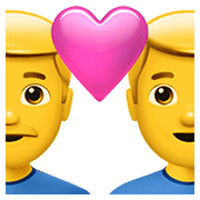 👨‍❤️‍👨 Emoji Casal Apaixonado: Homem E Homem na Apple iOS 14.2.
