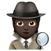 🕵🏿 Emoji Detektiv(in): dunkle Hautfarbe Apple iOS 14.2.