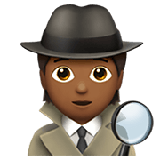 🕵🏾 Emoji Detective: Tono De Piel Oscuro Medio en Apple iOS 14.2.