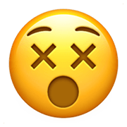 Emoji 😵 Faccina Frastornata su Apple iOS 14.2.
