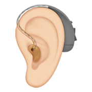 🦻🏻 Emoji Ohr mit Hörhilfe: helle Hautfarbe Apple iOS 14.2.