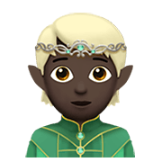 🧝🏿 Emoji Elf(e): dunkle Hautfarbe Apple iOS 14.2.