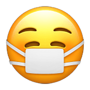 Emoji 😷 Faccina Con Mascherina su Apple iOS 14.2.