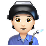 Emoji 🧑🏻‍🏭 Persona Che Lavora In Fabbrica: Carnagione Chiara su Apple iOS 14.2.