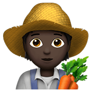 🧑🏿‍🌾 Emoji Agricultor: Tono De Piel Oscuro en Apple iOS 14.2.
