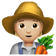 Emoji 🧑🏼‍🌾 Agricoltore: Carnagione Abbastanza Chiara su Apple iOS 14.2.