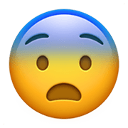 Emoji 😨 Faccina Impaurita su Apple iOS 14.2.