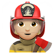 Émoji 🧑🏼‍🚒 Pompier : Peau Moyennement Claire sur Apple iOS 14.2.