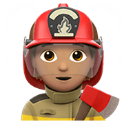 🧑🏽‍🚒 Emoji Feuerwehrmann/-frau: mittlere Hautfarbe Apple iOS 14.2.