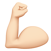 Émoji 💪🏻 Biceps Contracté : Peau Claire sur Apple iOS 14.2.