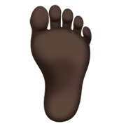 🦶🏿 Emoji Fuß: dunkle Hautfarbe Apple iOS 14.2.