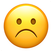 Emoji ☹️ Faccina Imbronciata su Apple iOS 14.2.