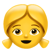 Emoji 👧 Bambina su Apple iOS 14.2.