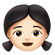 Émoji 👧🏻 Fille : Peau Claire sur Apple iOS 14.2.