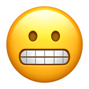 Emoji 😬 Faccina Con Smorfia su Apple iOS 14.2.