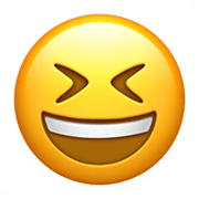 Emoji 😆 Sorriso A Bocca Aperta Con Occhi Chiusi su Apple iOS 14.2.