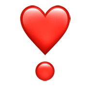 ❣️ Emoji Exclamação De Coração na Apple iOS 14.2.