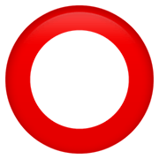 ⭕ Emoji Círculo Rojo Hueco en Apple iOS 14.2.
