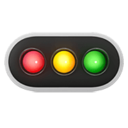 Émoji 🚥 Feu Tricolore Horizontal sur Apple iOS 14.2.