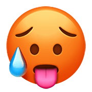 Emoji 🥵 Faccina Accaldata su Apple iOS 14.2.