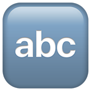 Emoji 🔤 Pulsante Con Lettere Latine su Apple iOS 14.2.