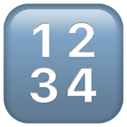 Emoji 🔢 Pulsante Con Numeri su Apple iOS 14.2.