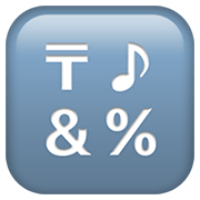 Emoji 🔣 Pulsante con simboli su Apple iOS 14.2.