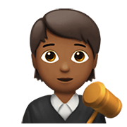 Emoji 🧑🏾‍⚖️ Giudice: Carnagione Abbastanza Scura su Apple iOS 14.2.