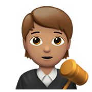 Émoji 🧑🏽‍⚖️ Juge : Peau Légèrement Mate sur Apple iOS 14.2.