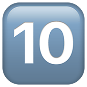 Émoji 🔟 Touches : 10 sur Apple iOS 14.2.