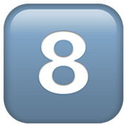 8️⃣ Emoji Teclas: 8 en Apple iOS 14.2.