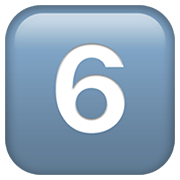 6️⃣ Emoji Teclas: 6 en Apple iOS 14.2.