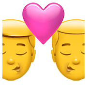👨‍❤️‍💋‍👨 Emoji Beso: Hombre Y Hombre en Apple iOS 14.2.