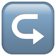 Émoji ↪️ Flèche Courbe Droite sur Apple iOS 14.2.
