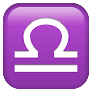 Emoji ♎ Segno Zodiacale Della Bilancia su Apple iOS 14.2.