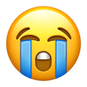 😭 Emoji Rosto Chorando Aos Berros na Apple iOS 14.2.