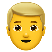 👱‍♂️ Emoji Homem: Cabelo Loiro na Apple iOS 14.2.