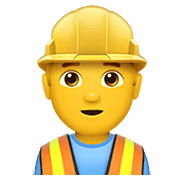 Emoji 👷‍♂️ Operaio Edile Uomo su Apple iOS 14.2.