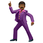 🕺🏾 Emoji Homem Dançando: Pele Morena Escura na Apple iOS 14.2.