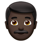 👨🏿 Emoji Mann: dunkle Hautfarbe Apple iOS 14.2.