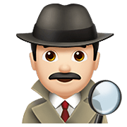 🕵🏻‍♂️ Emoji Detective Hombre: Tono De Piel Claro en Apple iOS 14.2.