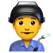 Émoji 👨‍🏭 Ouvrier sur Apple iOS 14.2.