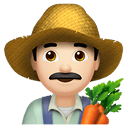 Emoji 👨🏻‍🌾 Contadino: Carnagione Chiara su Apple iOS 14.2.