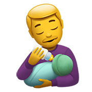 Émoji 👨‍🍼 Homme Allaitant Un Bébé sur Apple iOS 14.2.