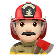 Emoji 👨🏻‍🚒 Pompiere Uomo: Carnagione Chiara su Apple iOS 14.2.