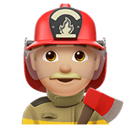 Émoji 👨🏼‍🚒 Pompier Homme : Peau Moyennement Claire sur Apple iOS 14.2.