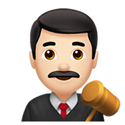 Emoji 👨🏻‍⚖️ Giudice Uomo: Carnagione Chiara su Apple iOS 14.2.