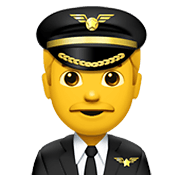 Emoji 👨‍✈️ Pilota Uomo su Apple iOS 14.2.